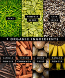 Etiqueta de Truvani destaca ingredientes principales y enfoque organico.
