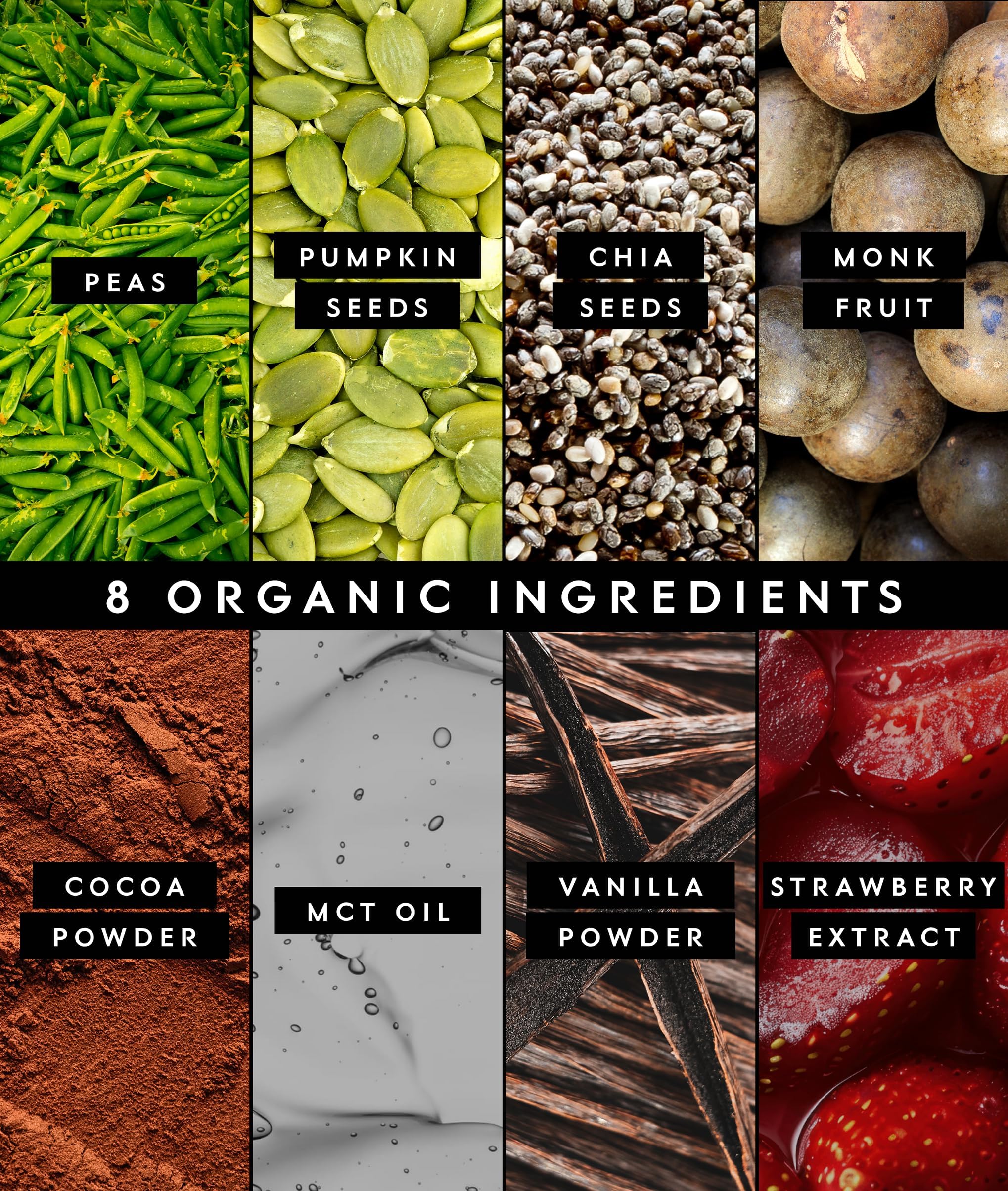 Sobres individuales de Truvani, proteína vegana para viajar