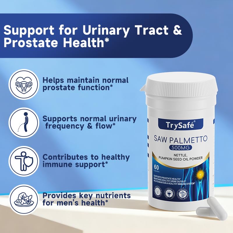 TrySafe ortiga raíz, muestra fuente natural de apoyo para bienestar masculino.