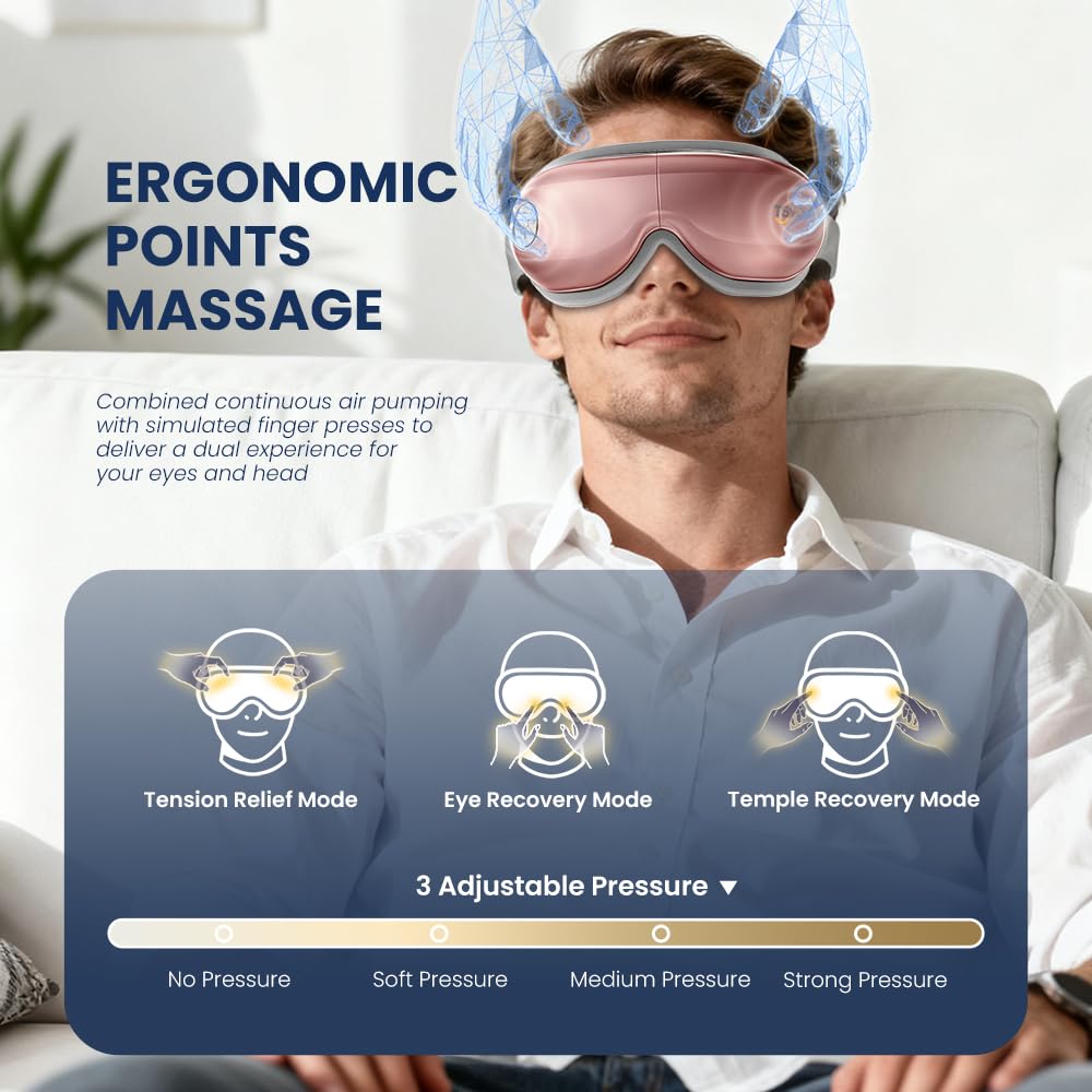 TSWONKS masajedor ocular correa ajustable facilita uso prolongado
