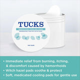 TUCKS Almohadillas humedecidas usadas como compresa externa
