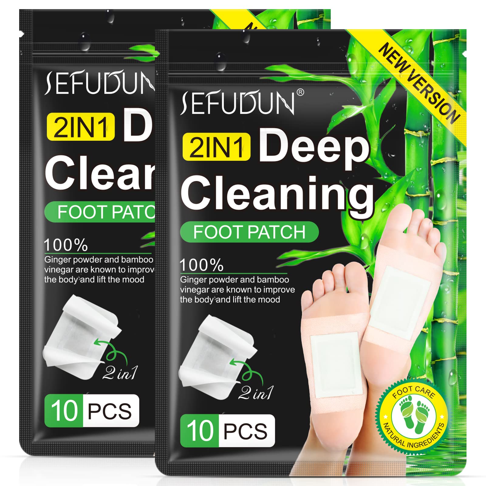 Parche 2 en 1 para pies de Tudiqe, cuidado natural para pies cansados