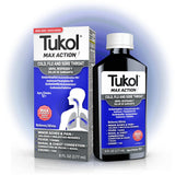 TUKOL Max Action bote frontal para alivio rápido de la congestión y el malestar.