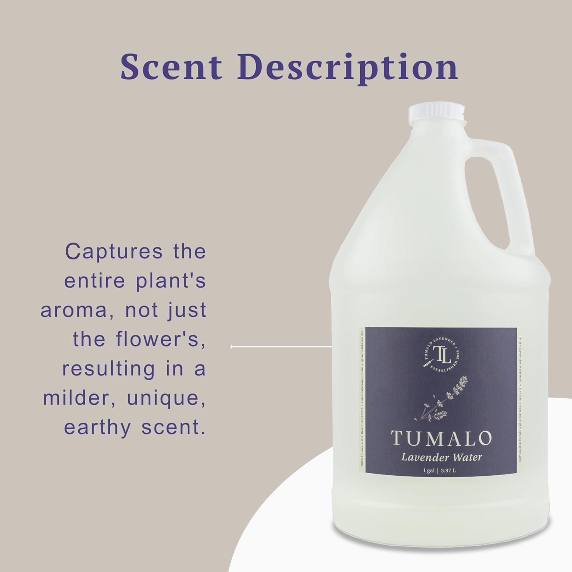 Tumalo Lavender uso cuidado de piel para rutina diaria.