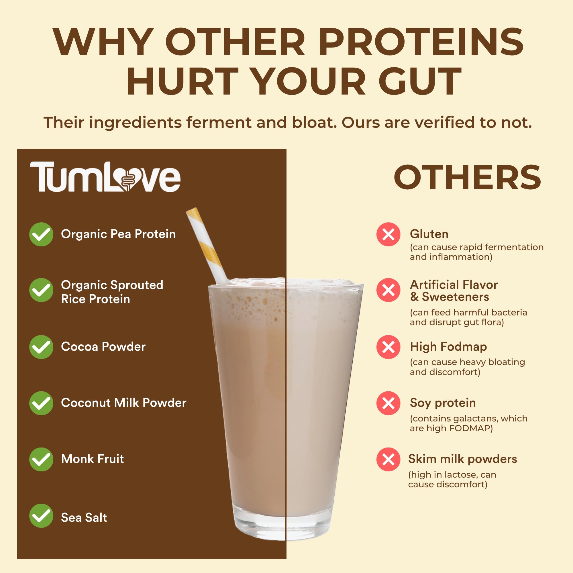 TumLove Proteína Vegana sin lácteos, opción para dietas libres de lácteos