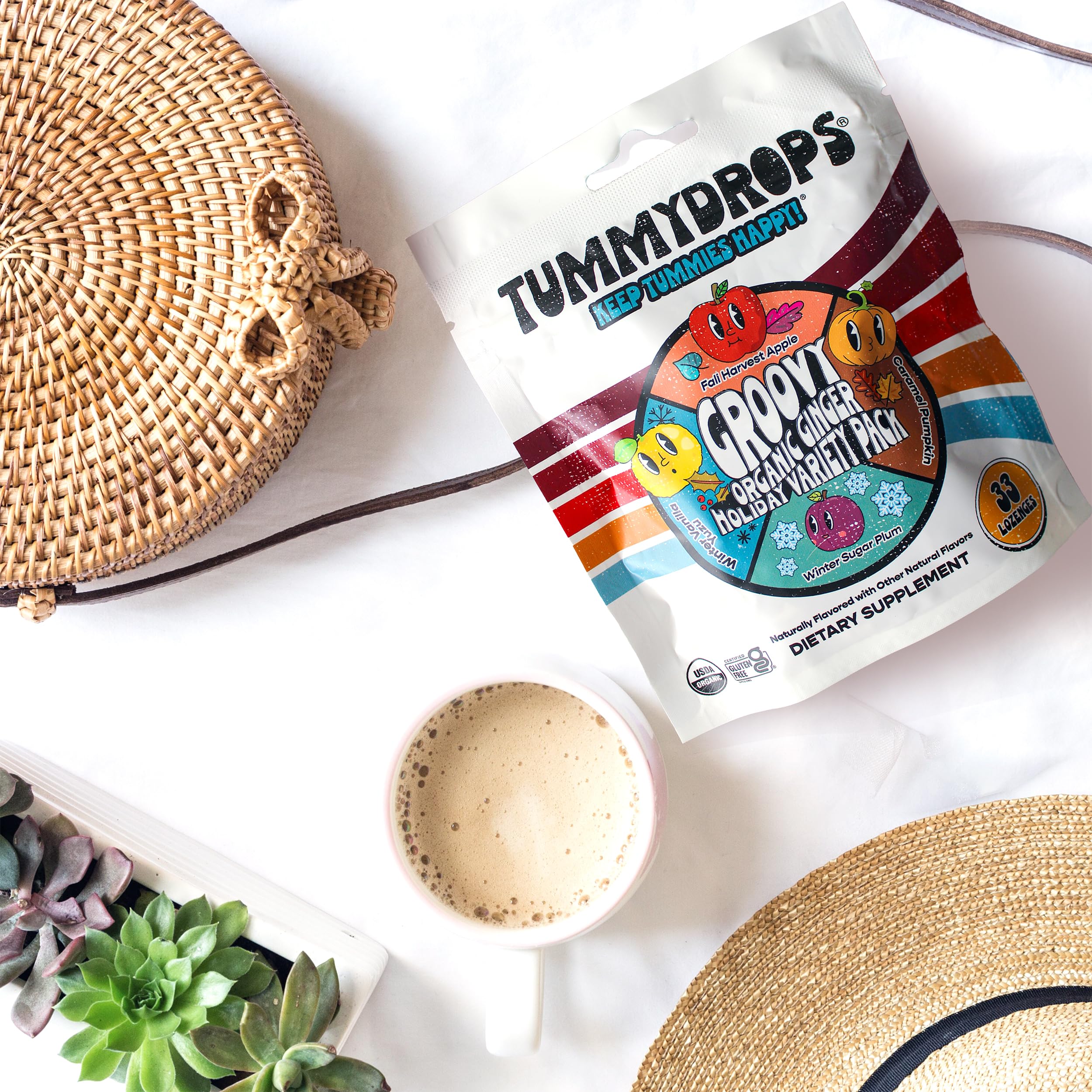 Tummydrops Fall Apple, aroma afrutado para meriendas sin gluten.