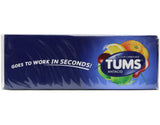 TUMS Extra 750, envase reverso, muestra sabores variados para consumo discreto.