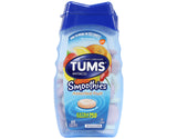 Tabletas masticables de TUMS Smoothies, primer plano, textura suave para masticar fácilmente.