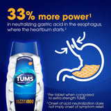 Primer plano de tabletas TUMS Ultra Strength sabor menta