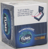 Tums Ultra Peppermint, sabor refrescante, ayuda a aliviar malestar estomacal leve tras comidas.