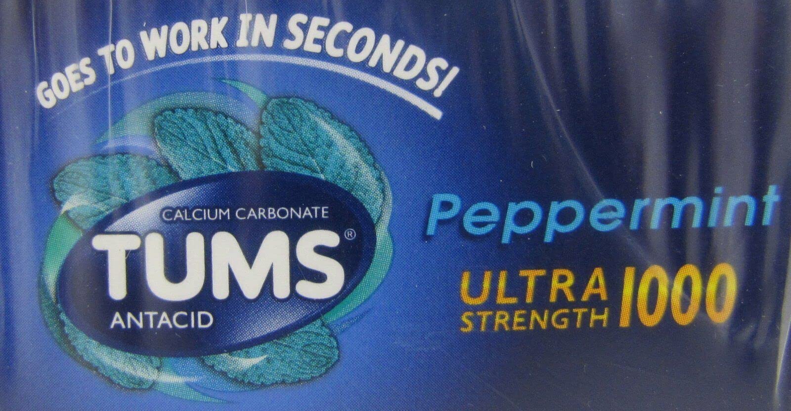 Tums Ultra Peppermint, acción rápida, ideal tras indigestión ocasional después de una comida copiosa.