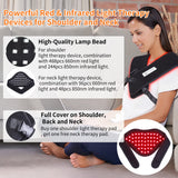 TUOB almohadilla hombro roja 660nm para alivio de tensiones en hombro.