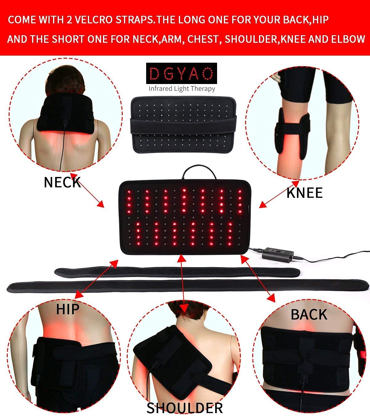 TUOB banda de ajuste con velcro para terapia cómoda en cuello y hombros
