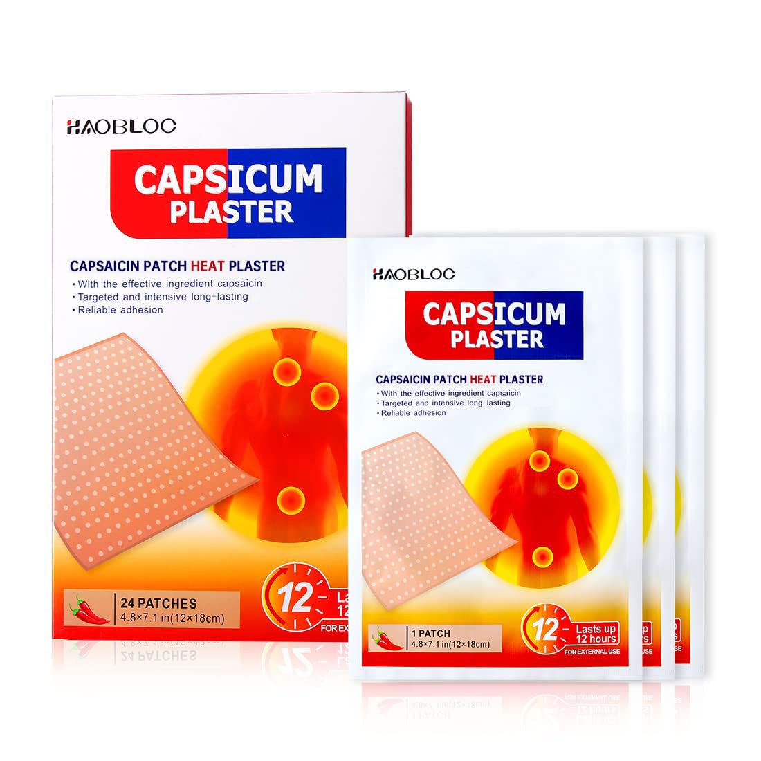 Parche TUOTAO de capsaicina con calor suave para músculos