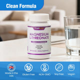 Tupeou magnesium-l-threonate con vitamina C, frasco visible, alta absorción potencial.