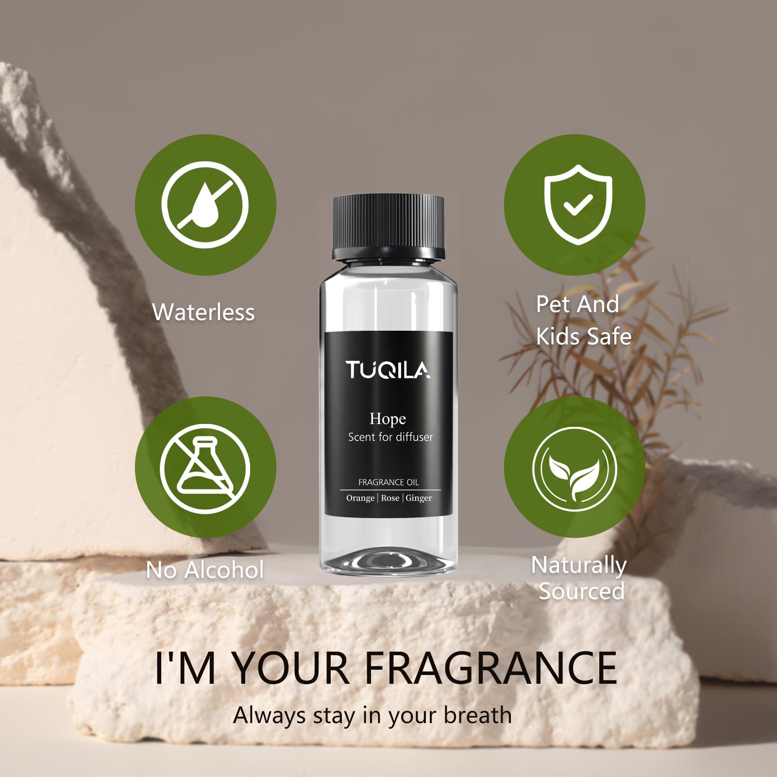 Tuqila aceite esencial Hope para oficina, aroma sutil que mejora el ambiente