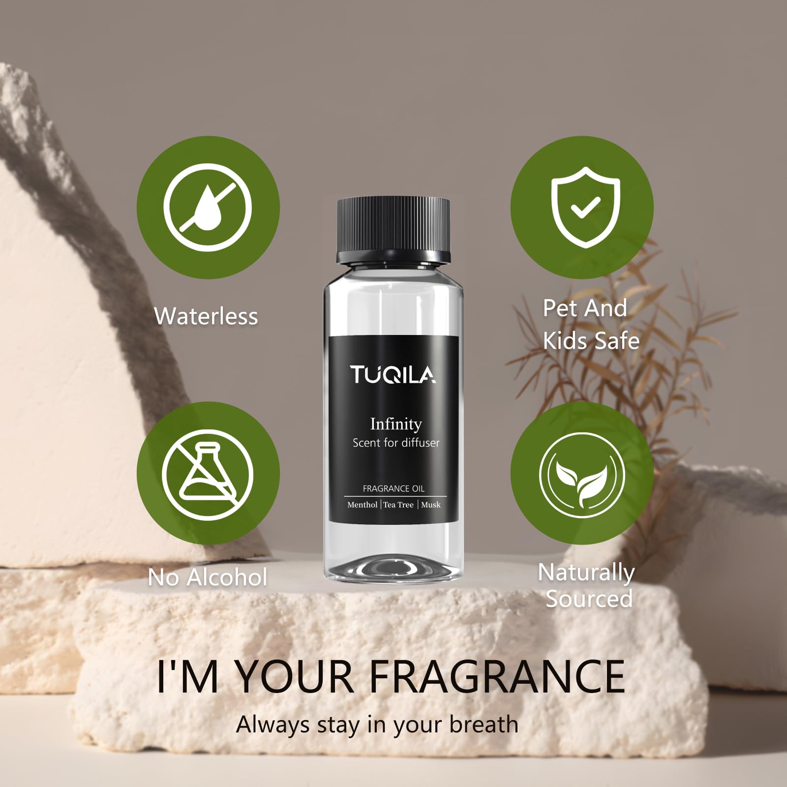 Tuqila Infinity: ideal para oficinas y salas de espera con aroma suave.