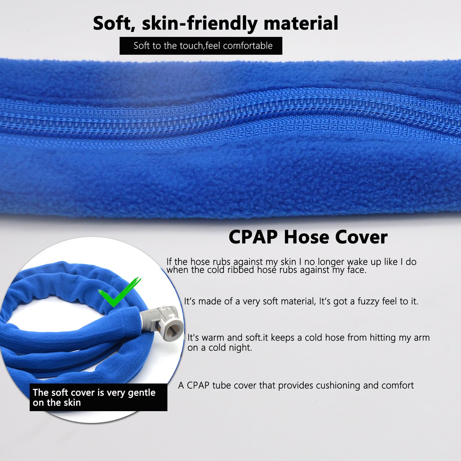 Protección contra salpicaduras para la manguera CPAP de TUSIWIT.