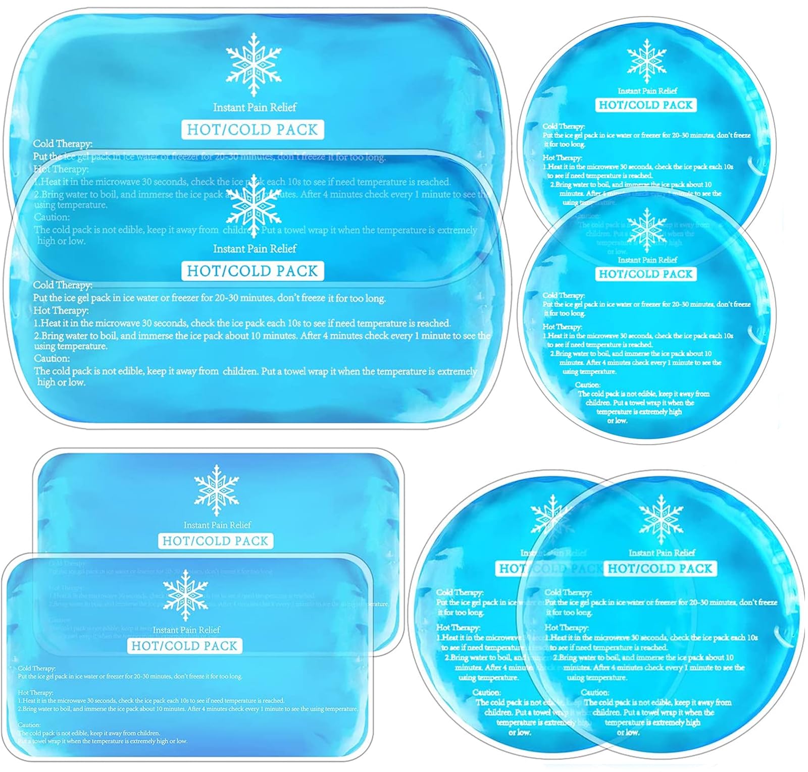 Tutmyrea bolsas de hielo 8 unidades para alivio práctico en casa