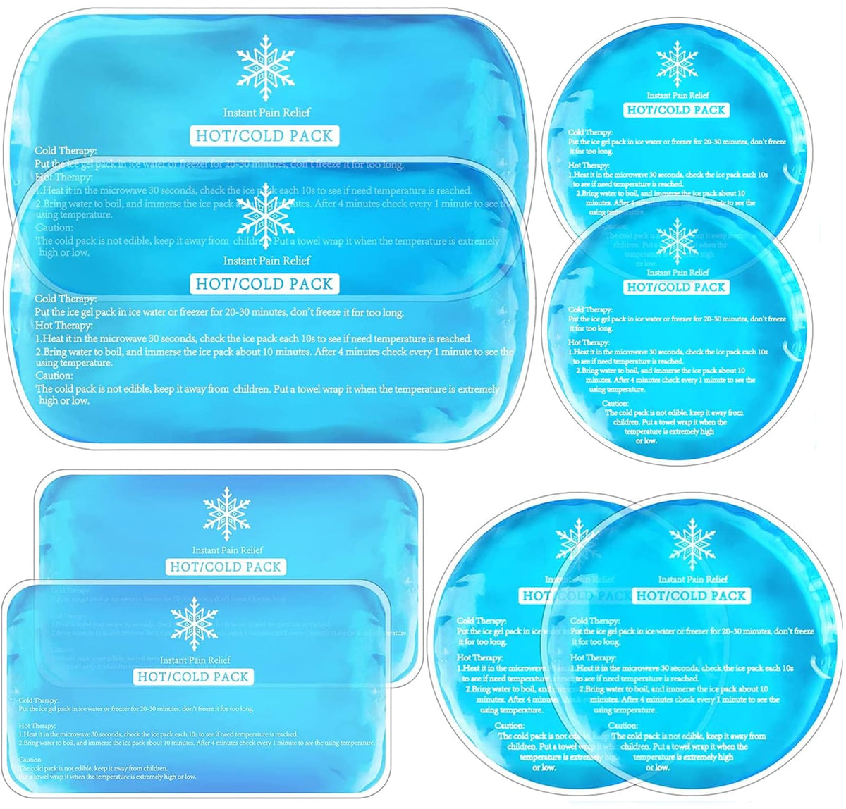 Tutmyrea bolsas de hielo 8 unidades para alivio práctico en casa