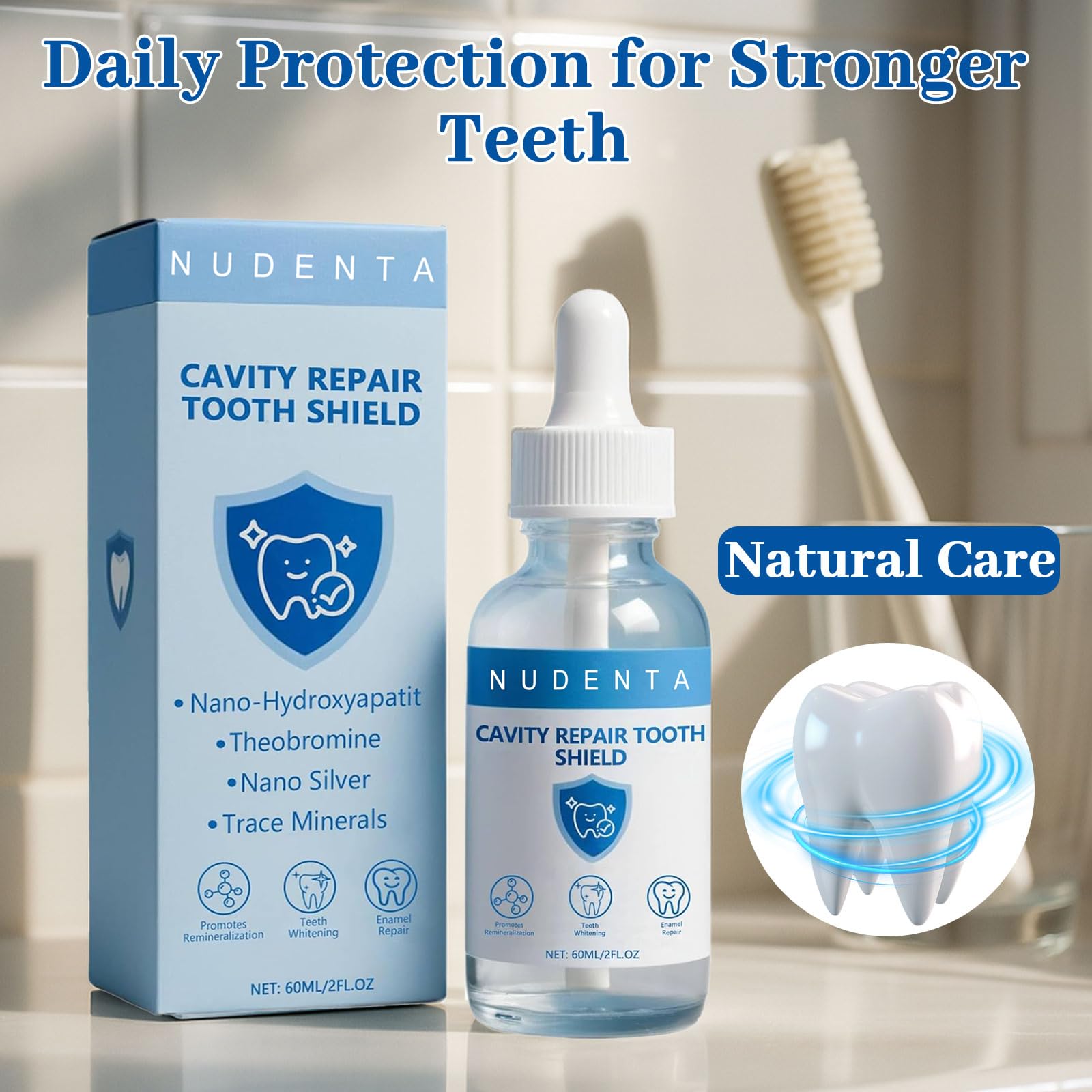 Nudenta Odontic: blanqueamiento suave con remineralización para dientes.