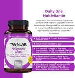Twinlab Daily One sin hierro con Florglo, etiqueta clara para uso diario