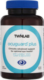 Twinlab Ocuguard Plus: botella mostrada, apoyo antioxidante para la salud ocular.