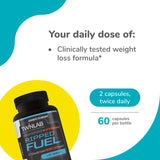 Twinlab Ripped Fuel Extreme: etiqueta con información de ingredientes clave