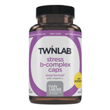Twinlab Stress B-Complex Cápsulas, envase y cápsulas, impulso de energía diaria.