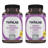 Twinlab Stress B-Complex Caps, envase de dos unidades para energía diaria.