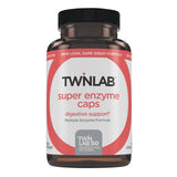 Twinlab Super Enzyme Caps: botella con cápsulas para apoyo digestivo diario