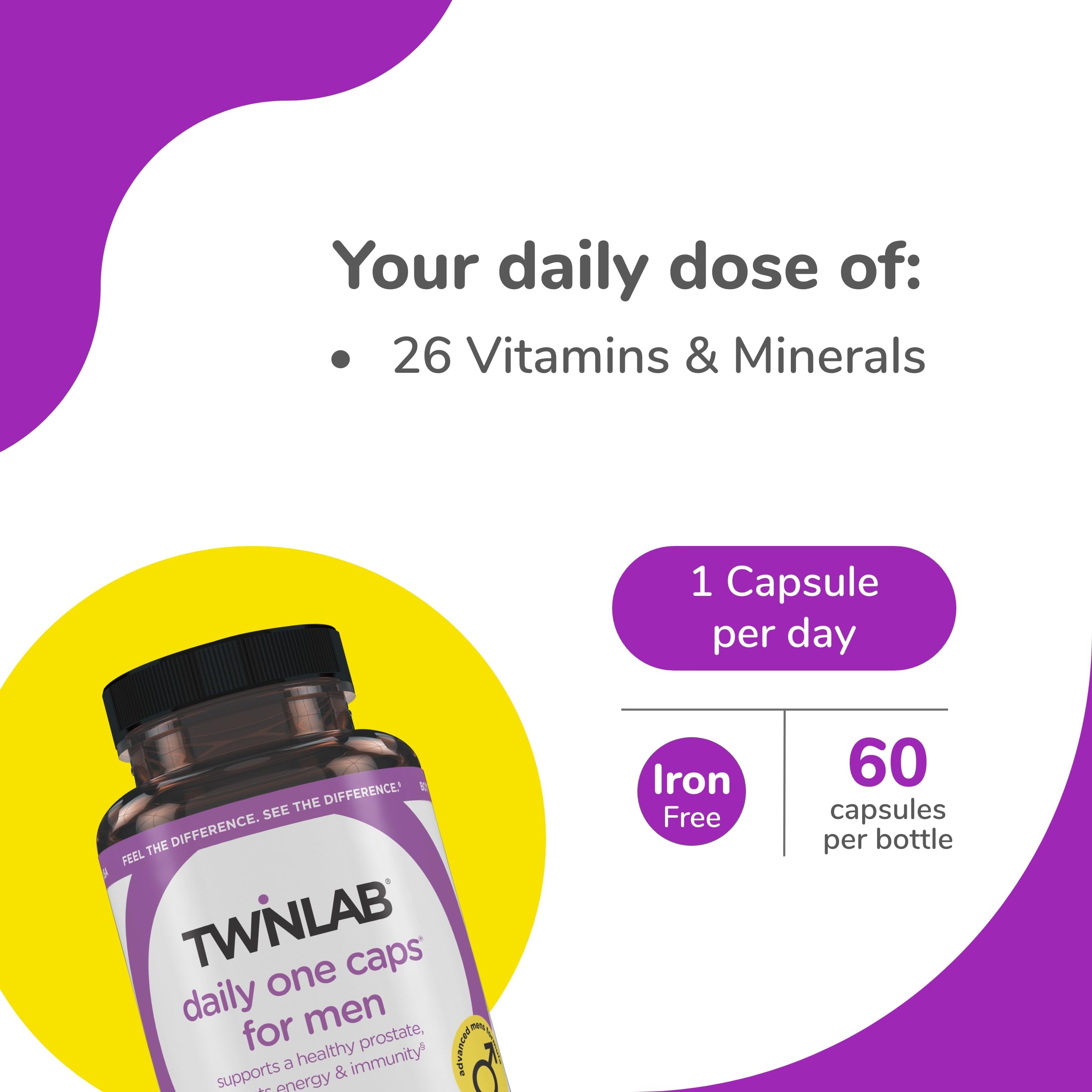 Twinlab TWL Diario para Hombres, impulso de inmunidad para días activos.