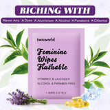 Twoworld toallitas femeninas tamaño viaje ideales para bolsos y salidas.