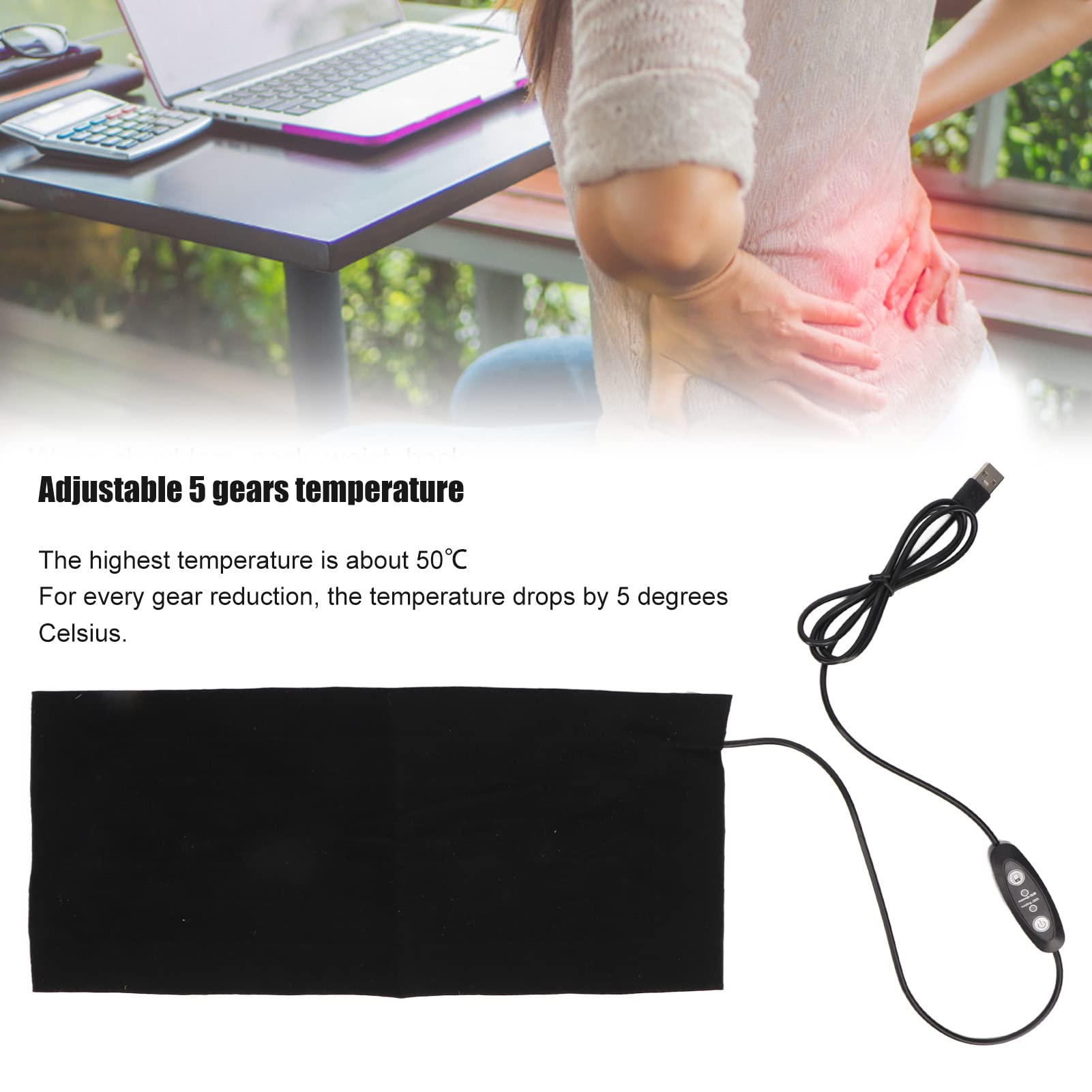 Tyenaza almohadilla-abdomen-y-cuello-calefaccion, ideal para uso puntual en zonas específicas.
