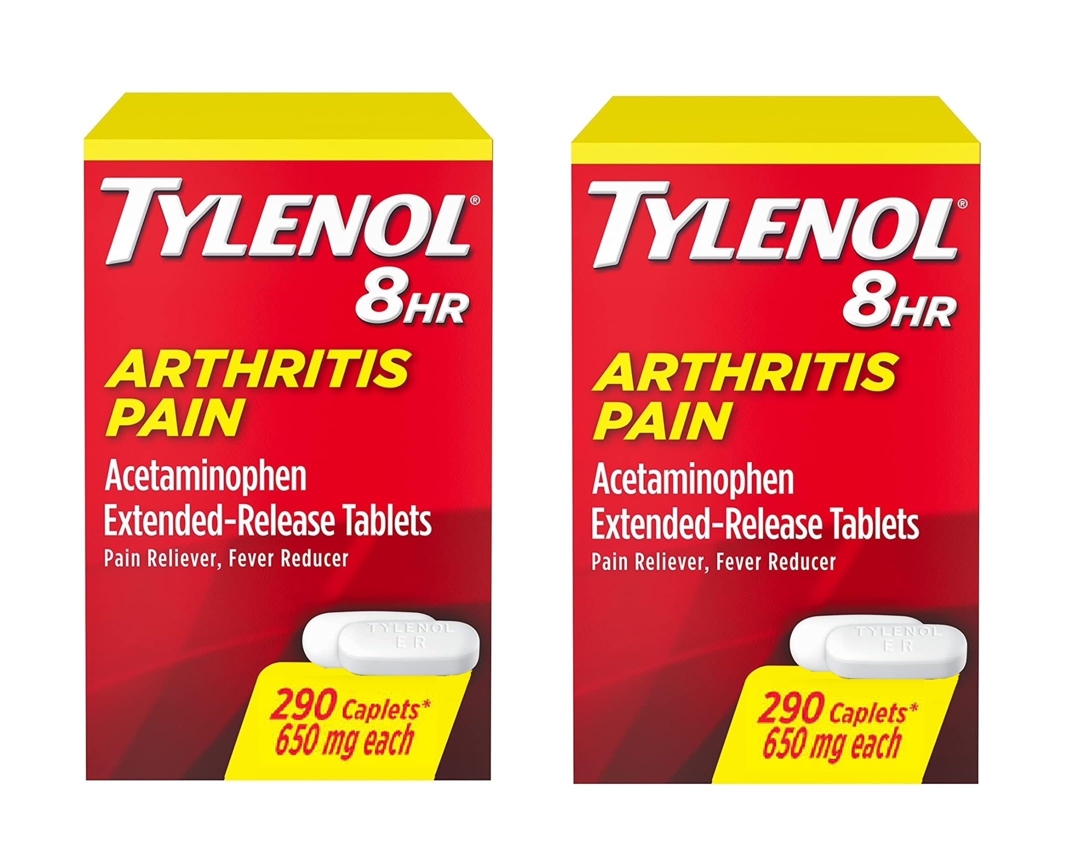 Tylenol para dolor articular, tableta de liberación extendida para uso diario.