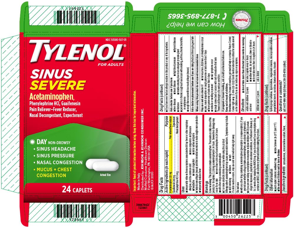Tylenol caplets para dolor de cabeza, alivio diurno