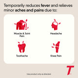 Tylenol 500 mg, tabletas para dolor de cabeza y fiebre