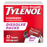 Tylenol Fuerza Extra, empaque en polvo disolvente para alivio rápido sin agua