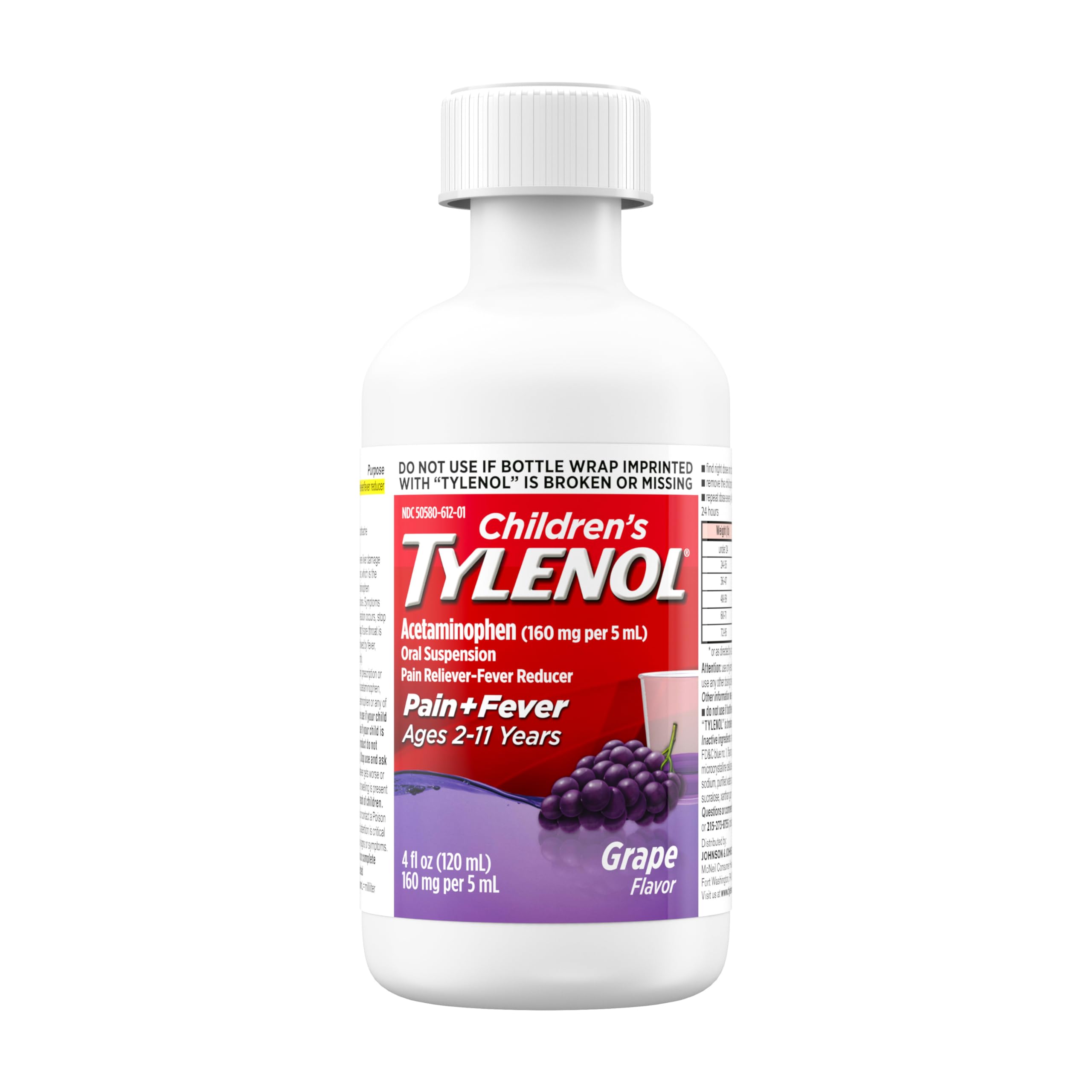 Tylenol Niños para fiebre y molestias del resfriado.