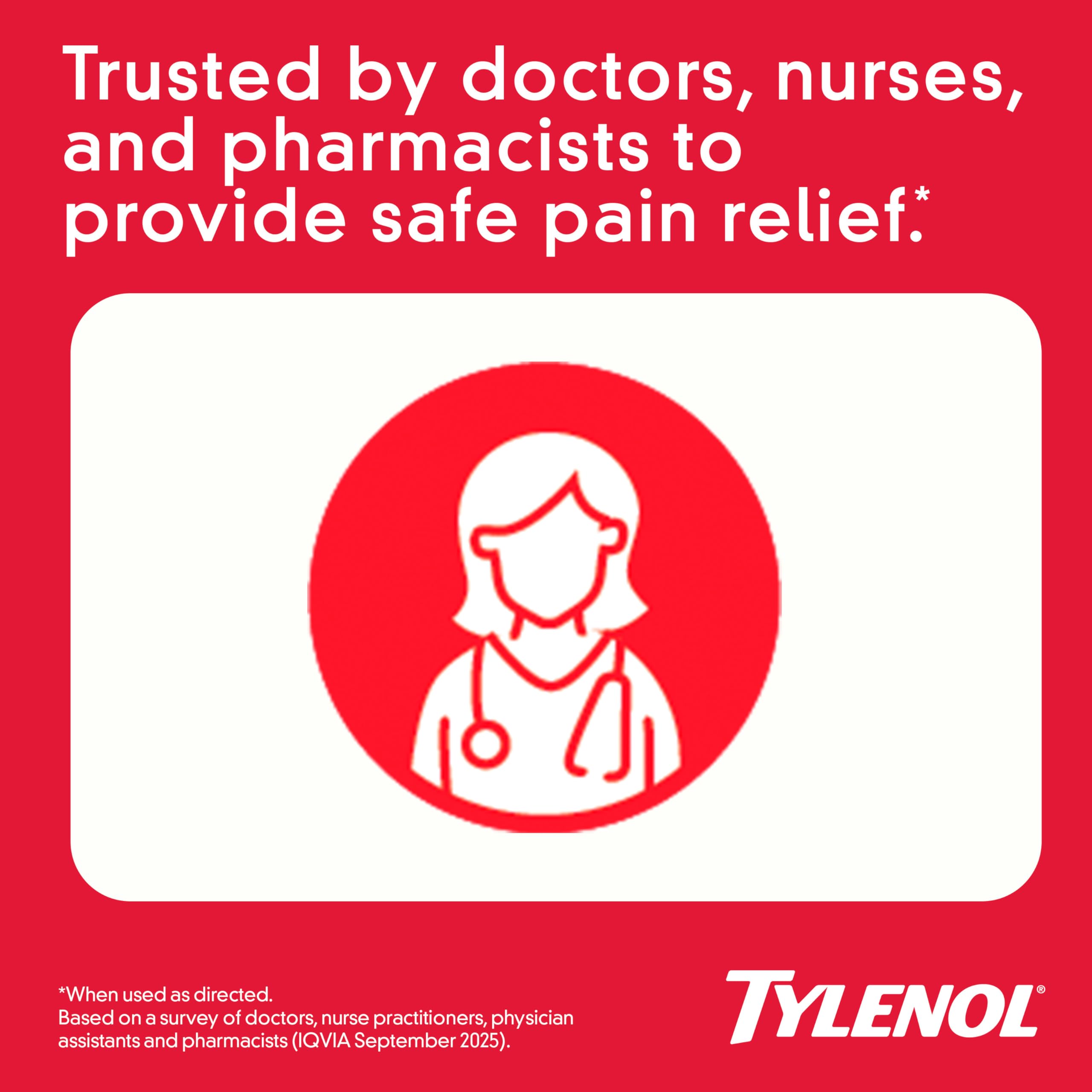 Tylenol para adultos y mayores de 12 años, alivio temporal posible del dolor