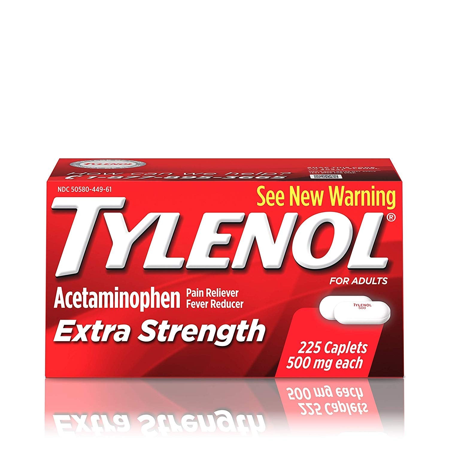 Tylenol pastillas fuerza extra en botella, alivio diario
