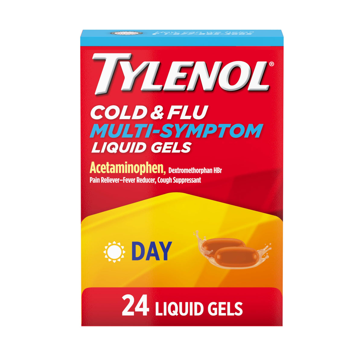 Tylenol resfriado diurno: gel líquido para alivio rápido de los síntomas