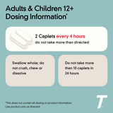 Tylenol resfriado gripe pastillas recubiertas con etiqueta clara para congestión nasal.