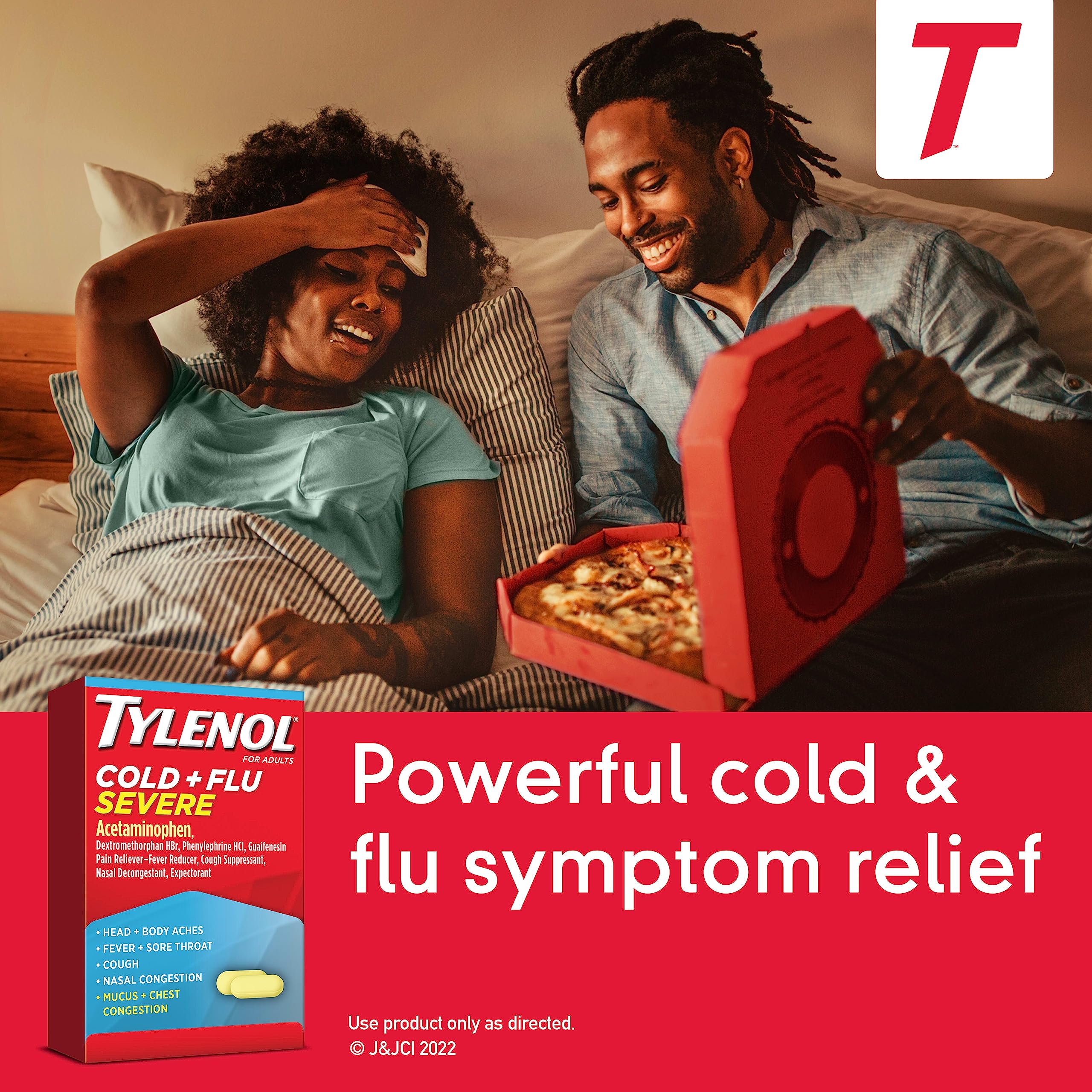 Tylenol resfriado gripe pastillas recubiertas etiqueta de ingredientes para mayores de 12 años.