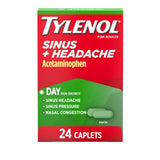 Tylenol Sinus Caplets, empaque 24 comprimidos para alivio diurno.