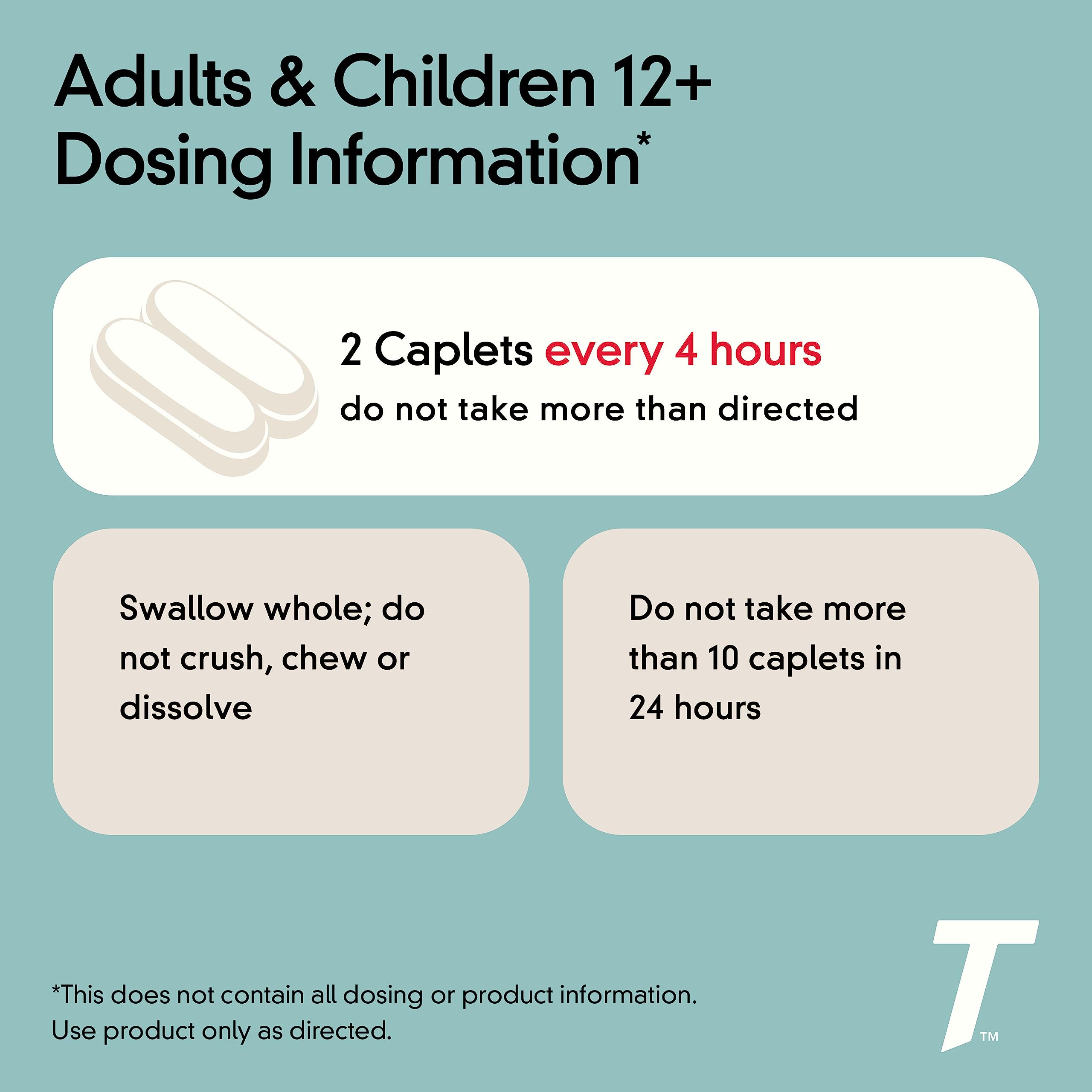 Tylenol Sinus Caplets, manos sosteniendo comprimidos para uso diurno.