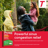 Tylenol Sinus Severe Daytime Caplets, blíster de dos caplets, dosificación conveniente para el día.