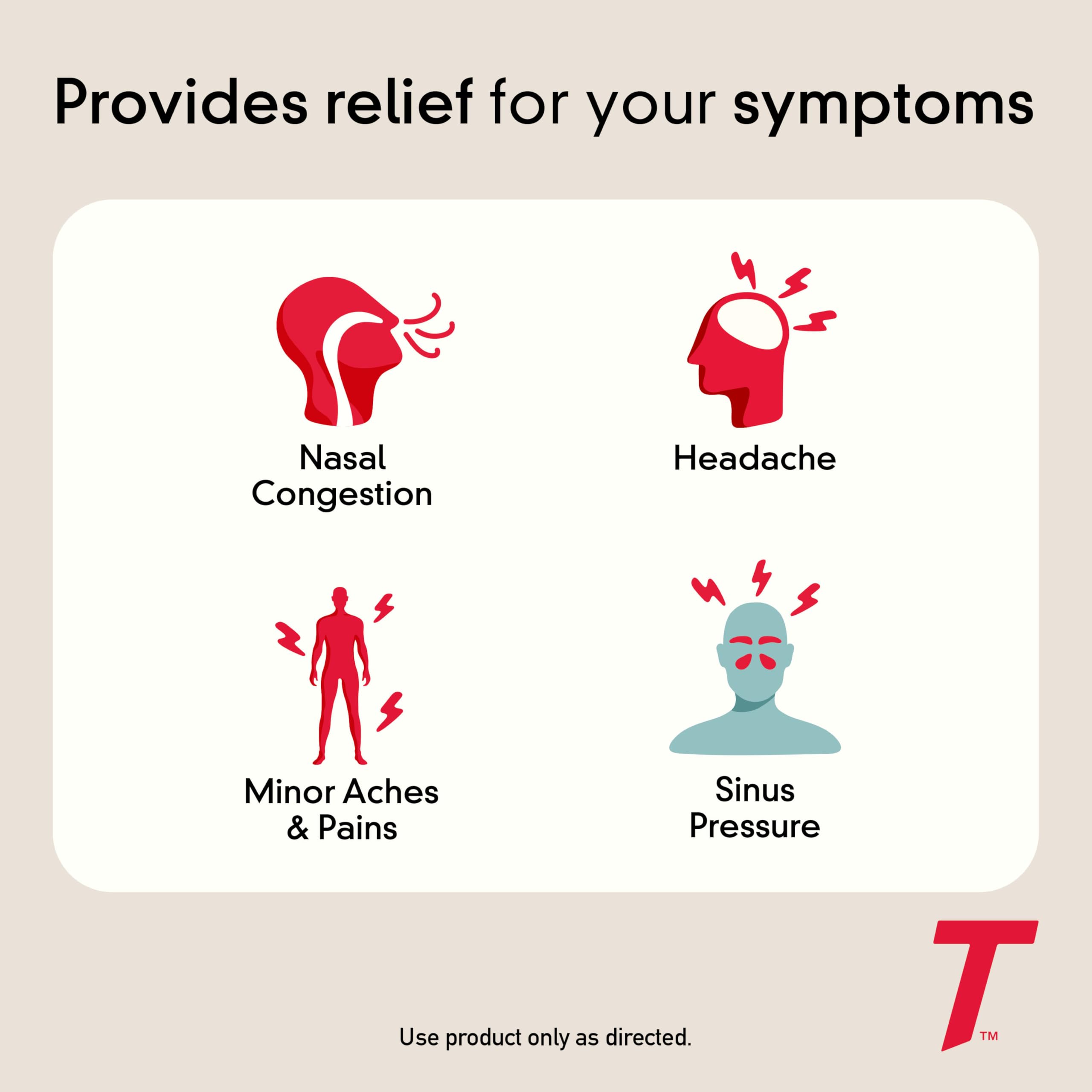 Tylenol Sinus Severe Daytime Caplets, paquetes de viaje, solución portátil para síntomas.