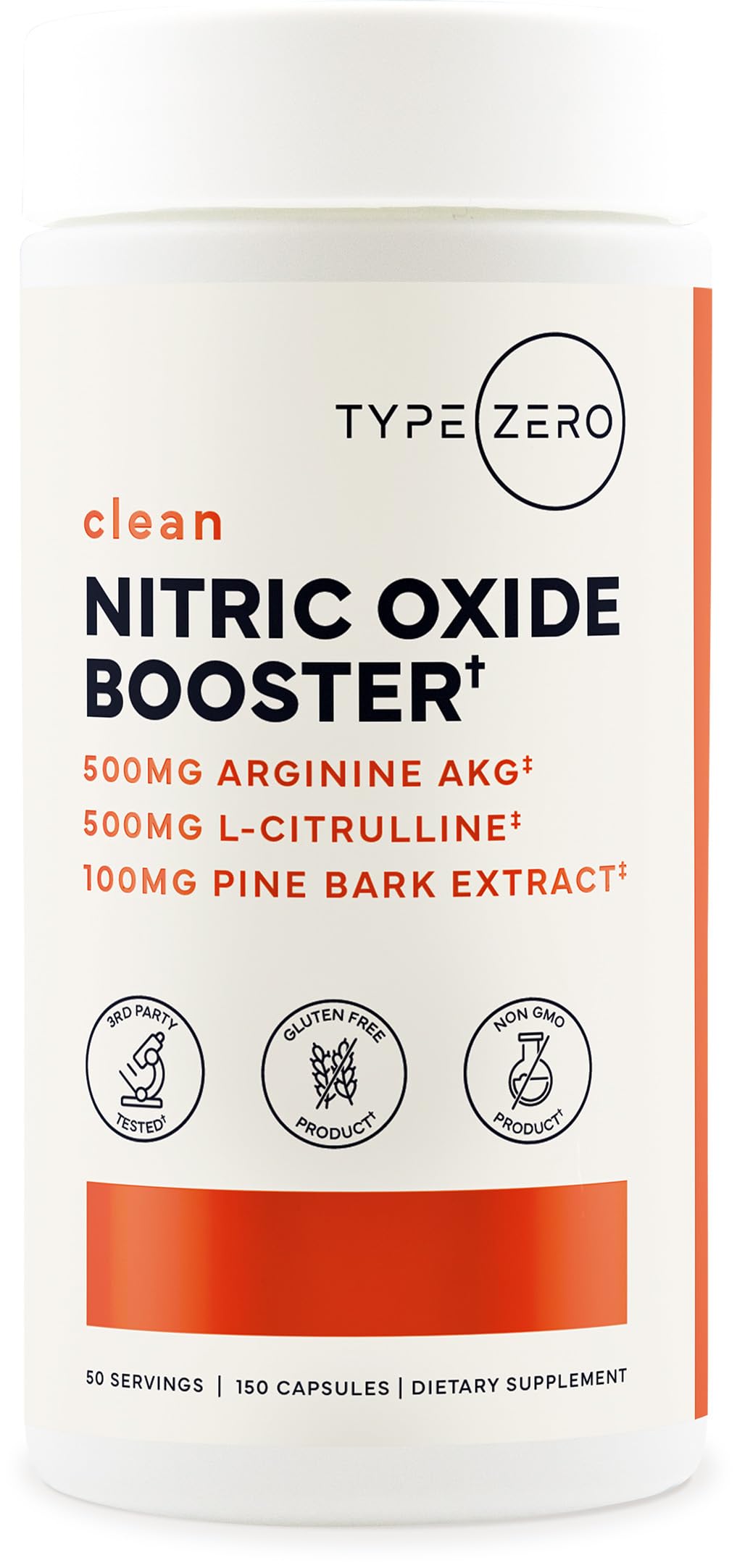 Type Zero Nitric Oxide 6X Booster, bote, apoyo a la circulación durante entrenamientos.