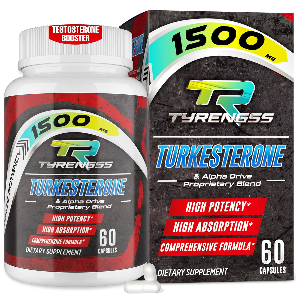 TyRengss Testosterona Hombre Cápsulas: soporte muscular diario y energía sostenida.